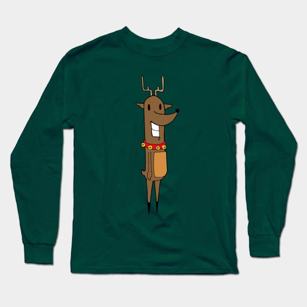 Happy Reigndeer Long Sleeve T-Shirt by Lefthandninja